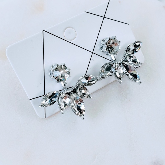 5 for $25 Silver Color Double Sided Earrings - Picture 2 of 6